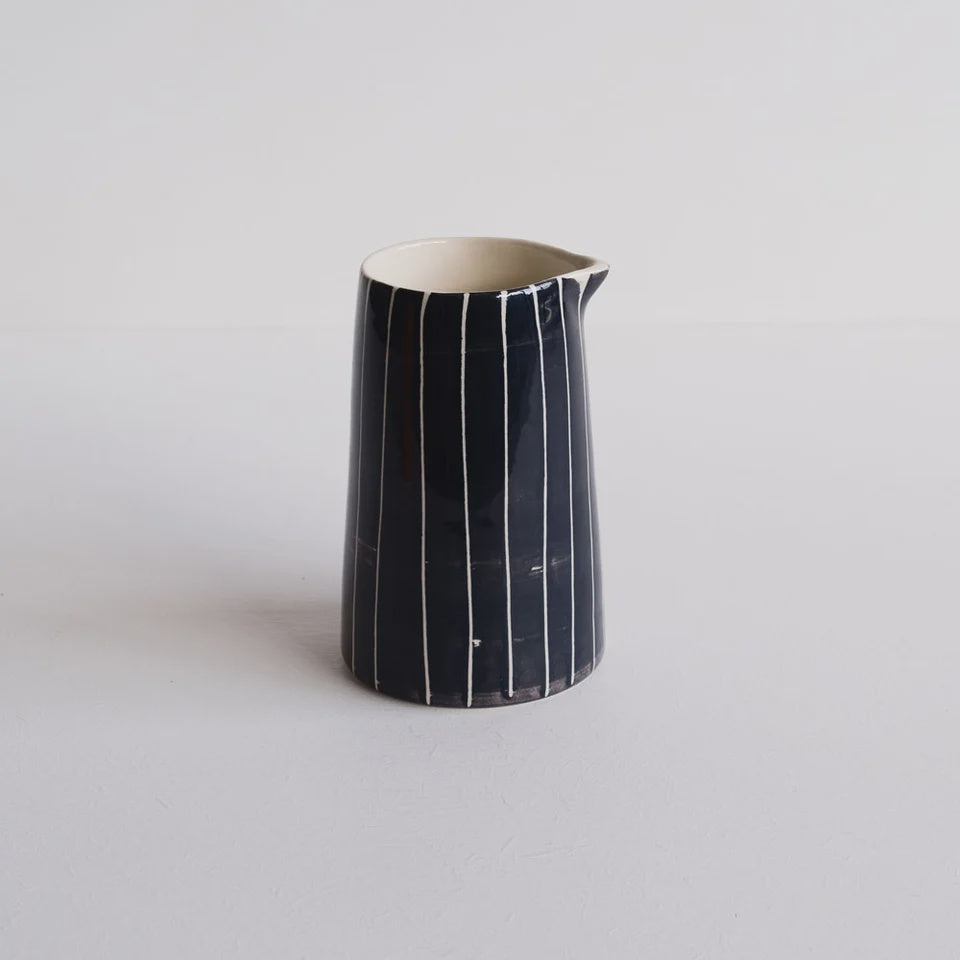Musango - Creamer Jug Sgrafitto Stripe | Graphite