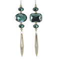 Green Diamante/Gold Icicle (17x4x1cm)