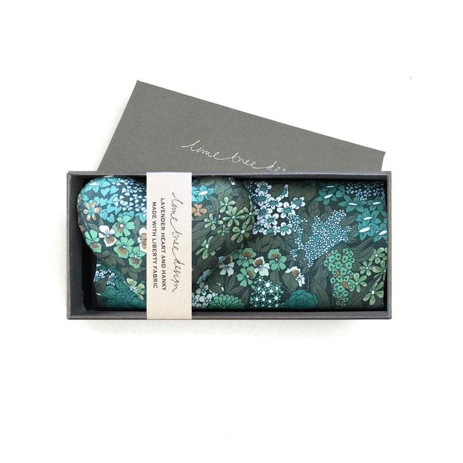 Lime Tree Design - Boxed Lavender Heart & Liberty Hanky / Ciara Green
