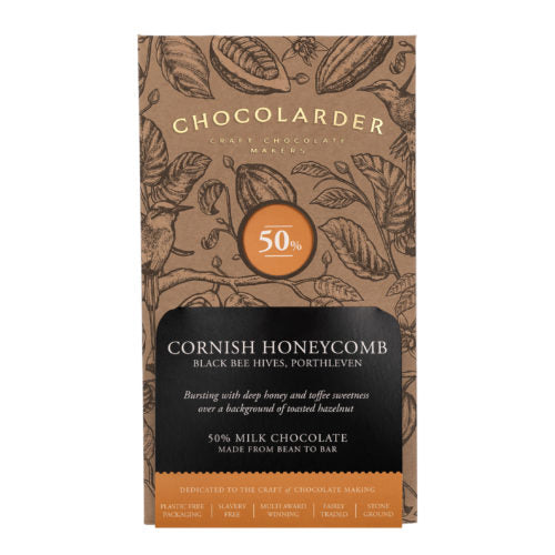 Chocolarder- 70g Chocolate Bar/Cornish Honeycomb 50%