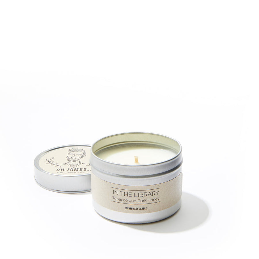 Oh James - In The Library/Travel Tin Candle