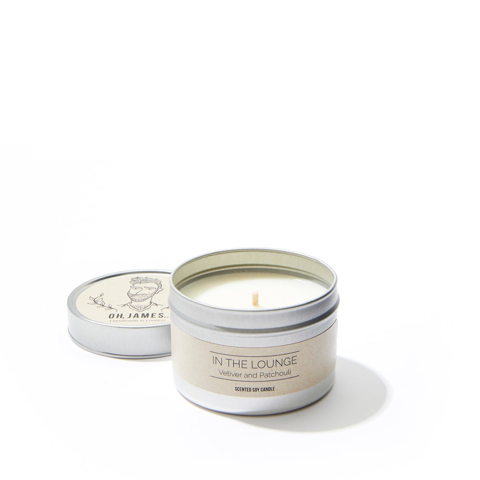 Oh James - In The Lounge/Travel Tin Candle