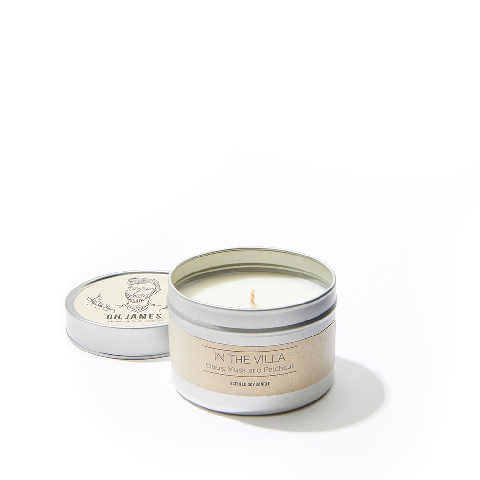 Oh James - In The Villa/Travel Tin Candle