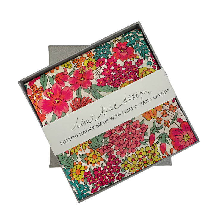 Lime Tree Design - Single Boxed Hanky / Margaret Annie Bright