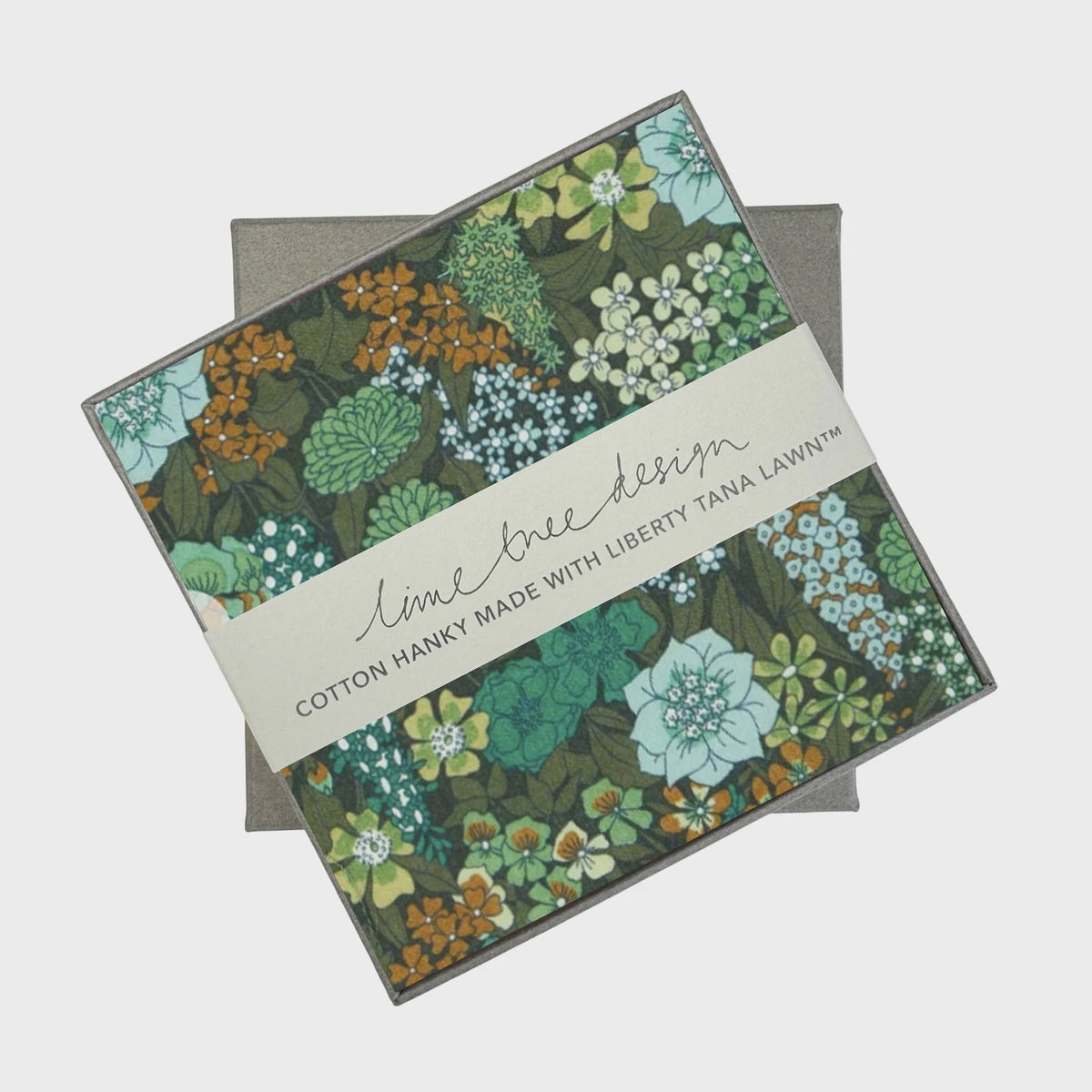 Lime Tree Design - Single Boxed Hanky / Green Ciara