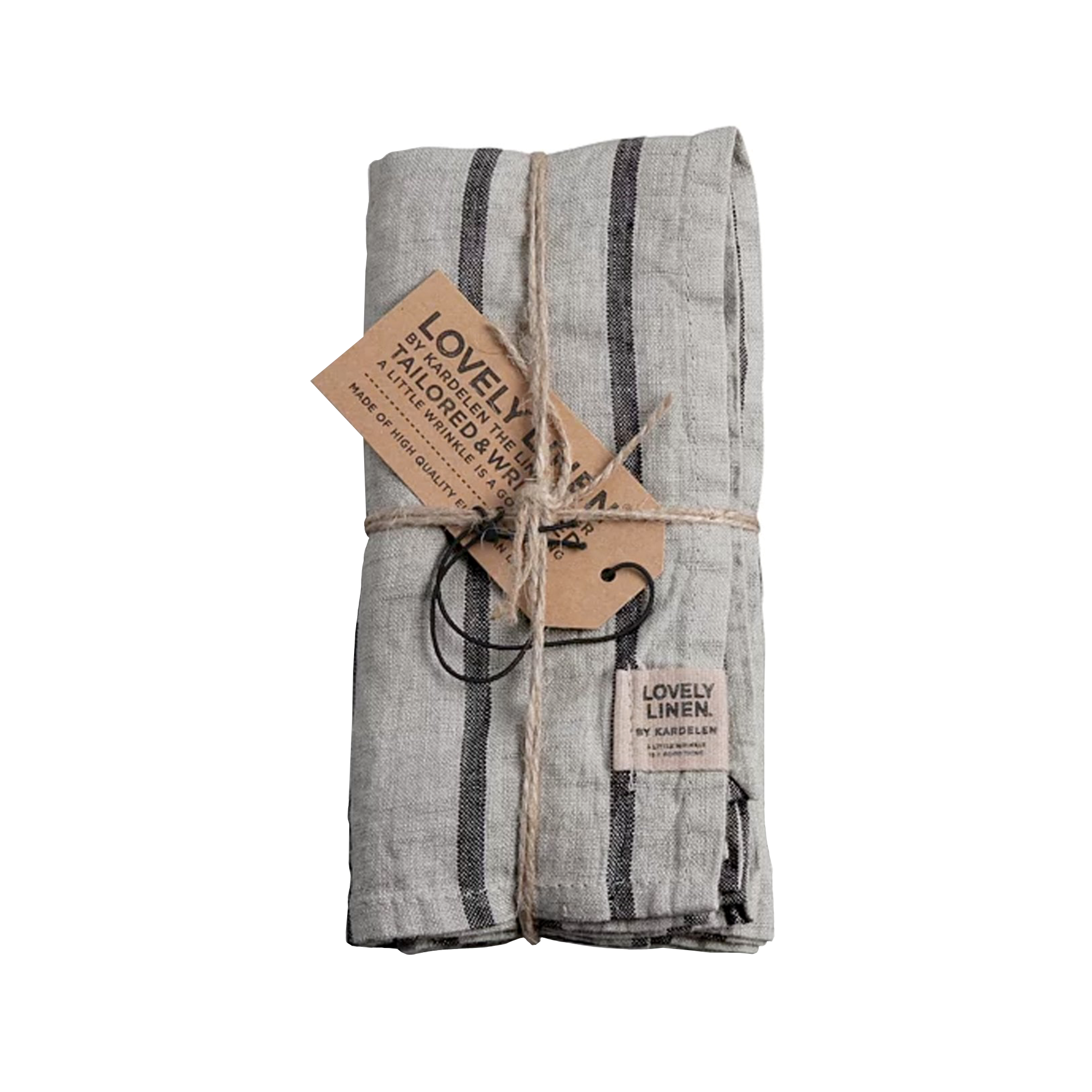 Lovely Linen - Napkin 45x45cm / Stripe Black