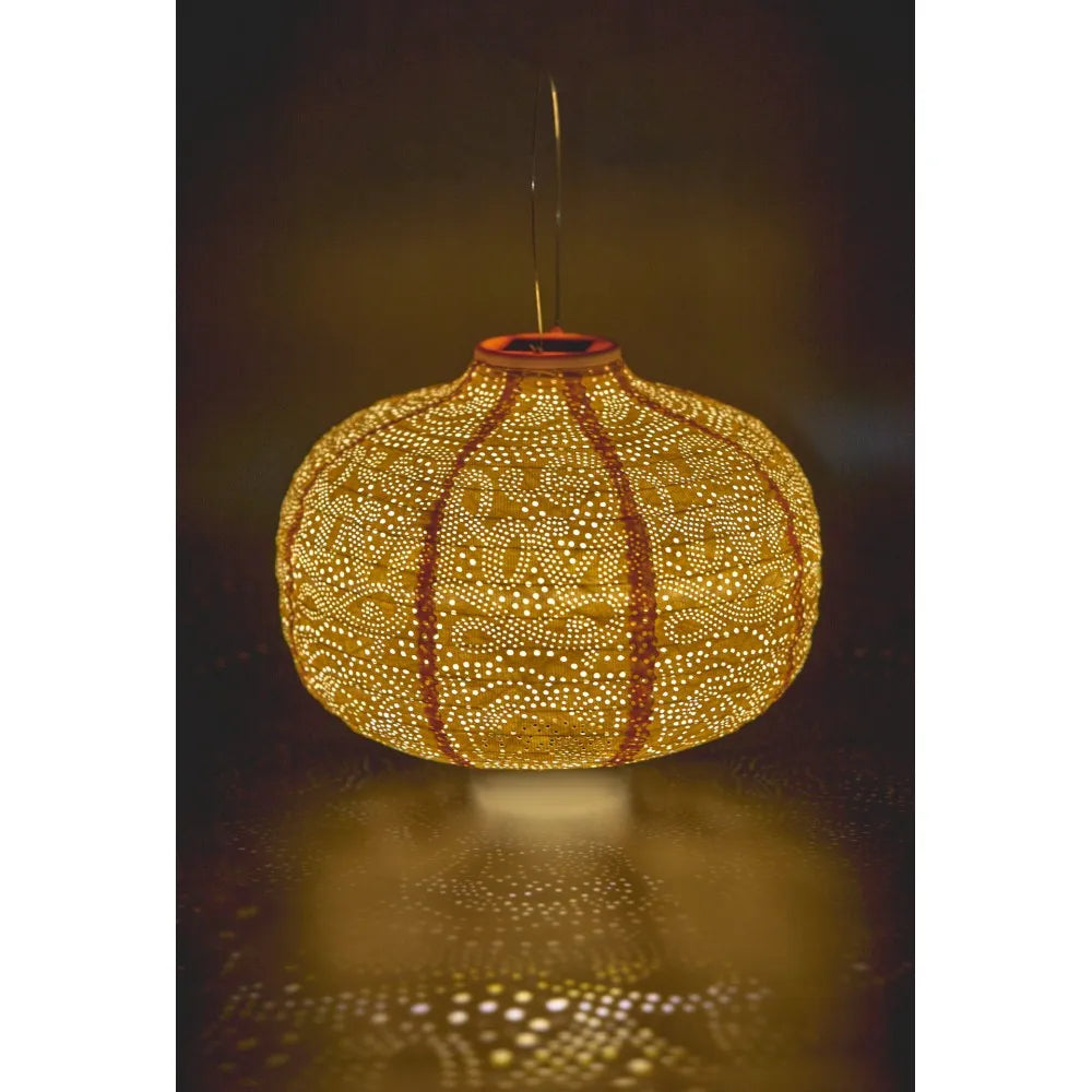 Lightstyle London - Solar Lantern - Yellow Pumpkin
