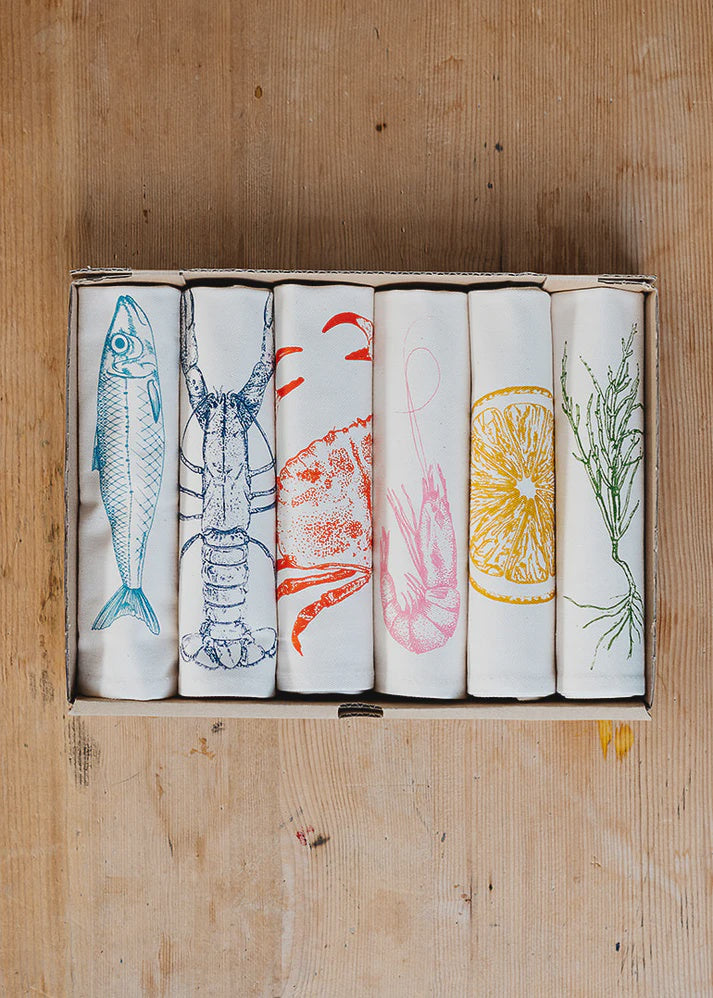 Lottie Day - Seafood Napkins / 6 pack