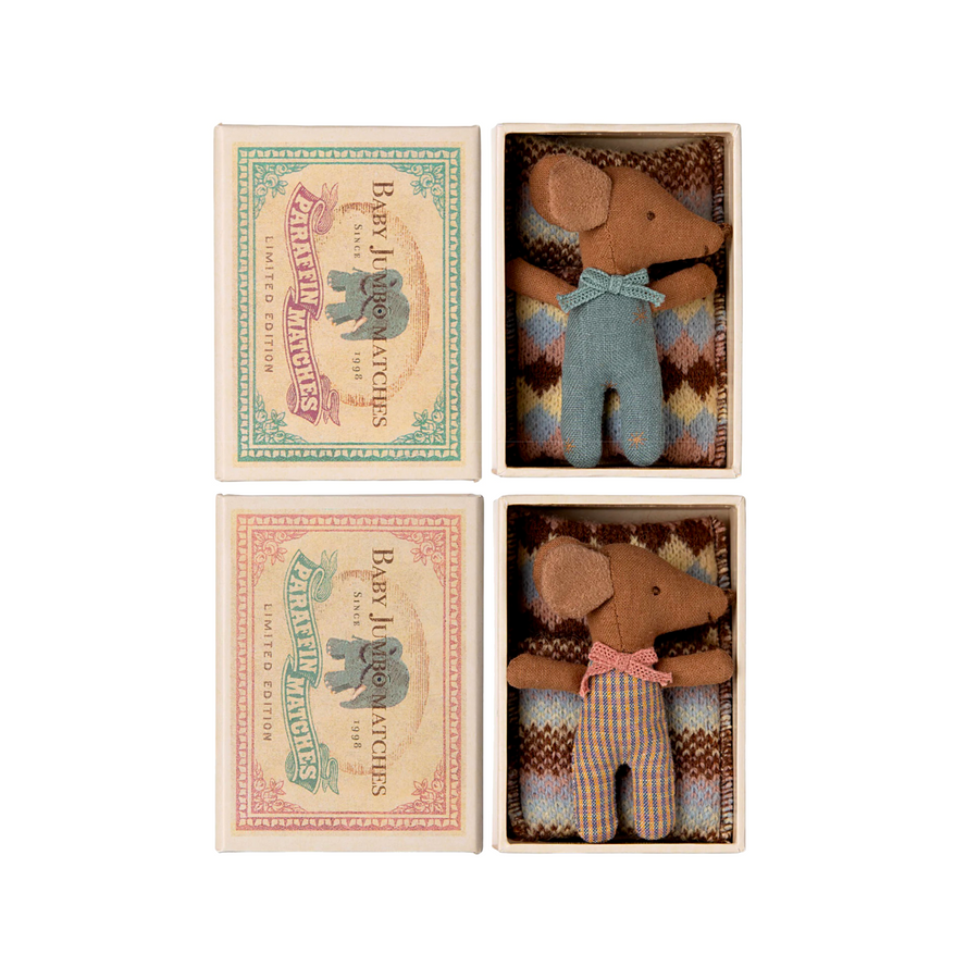Maileg - Sleepy/Wakey Mouse in Matchbox