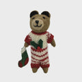 Amica - Brown Bear in Onesie with Stocking