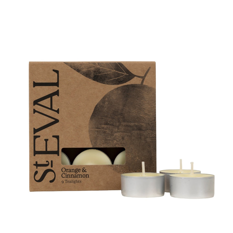 St. Eval Tealight 9 Pack - Orange & Cinnamon
