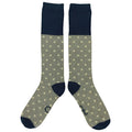 Catherine Tough- Women's Lambswool Knee Socks "SPOT" Pear Green