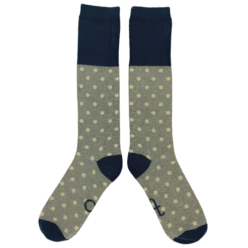 Catherine Tough- Women's Lambswool Knee Socks "SPOT" Pear Green