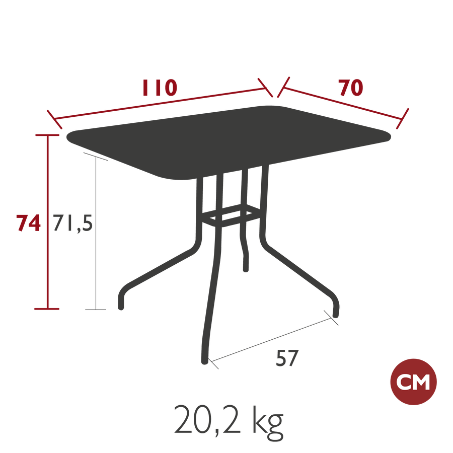 Fermob- Petale & Stripe Dining Set/ Anthracite