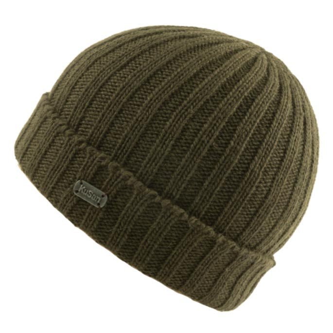 KuSan - Beanie Rib With Turn Up Khaki