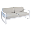 Fermob- Bellevie 2 Seater Sofa - Flannel Grey Cushions