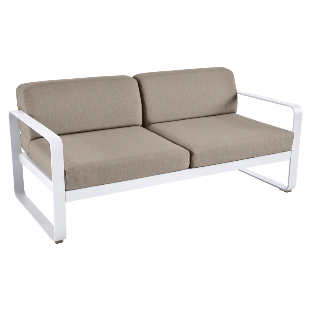 Fermob- Bellevie 2 Seater Sofa - Grey Taupe Cushions