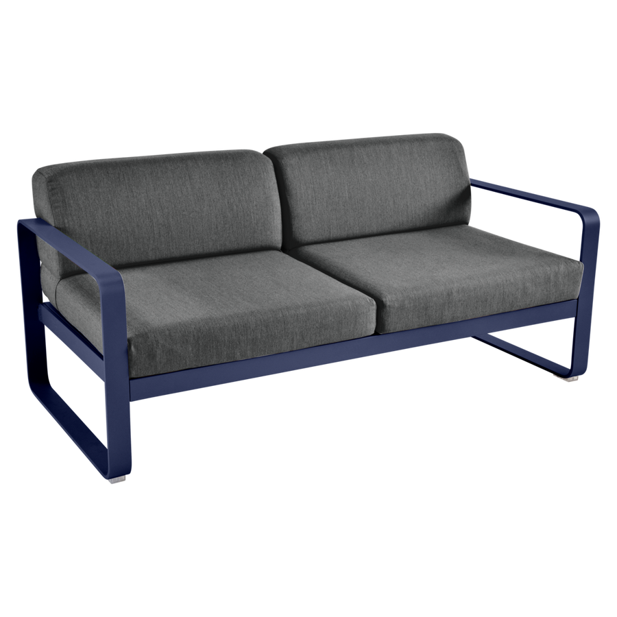 Fermob- Bellevie 2 Seater Sofa - Graphite Grey Cushions