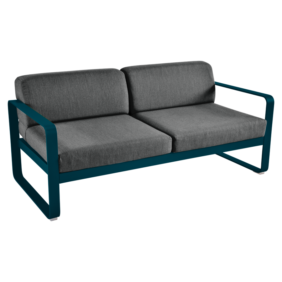 Fermob- Bellevie 2 Seater Sofa - Graphite Grey Cushions