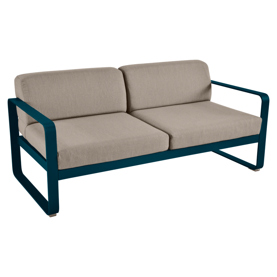 Fermob- Bellevie 2 Seater Sofa - Grey Taupe Cushions