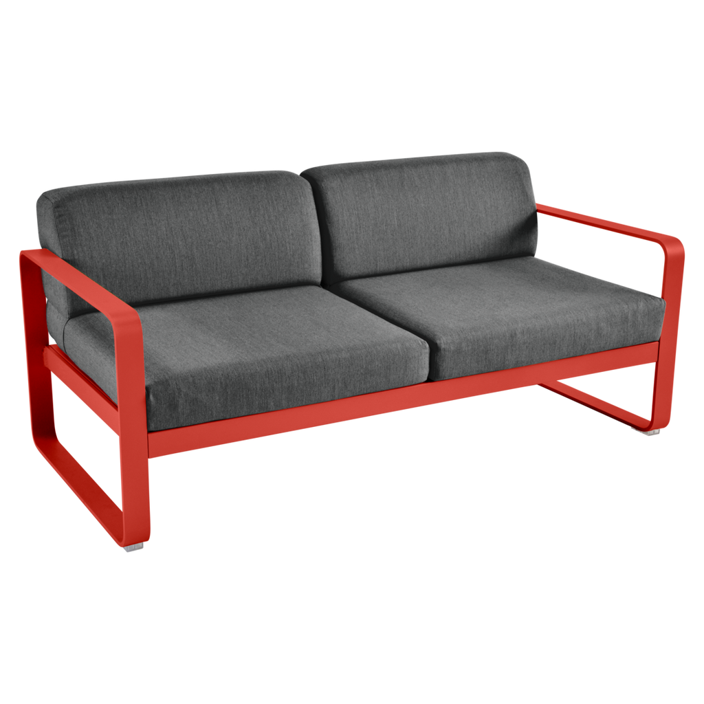 Fermob- Bellevie 2 Seater Sofa - Graphite Grey Cushions
