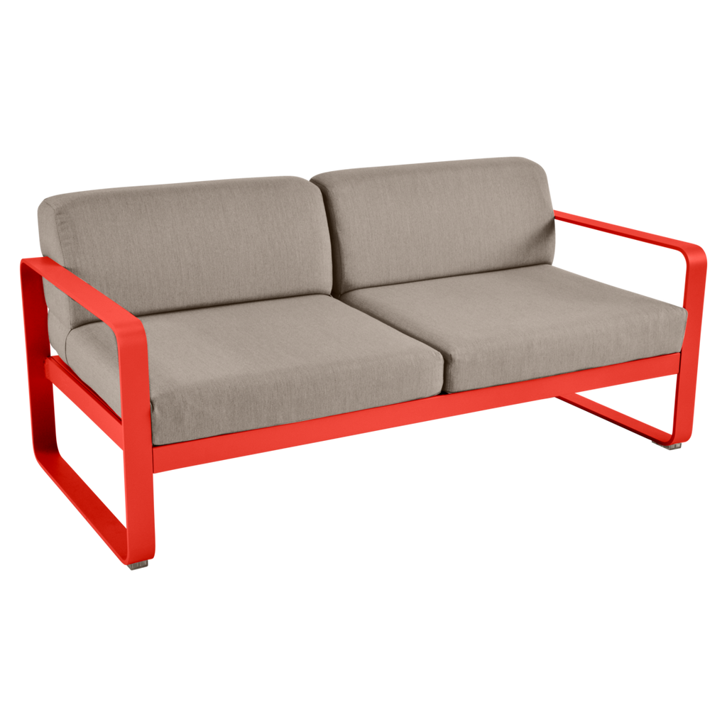 Fermob- Bellevie 2 Seater Sofa - Grey Taupe Cushions