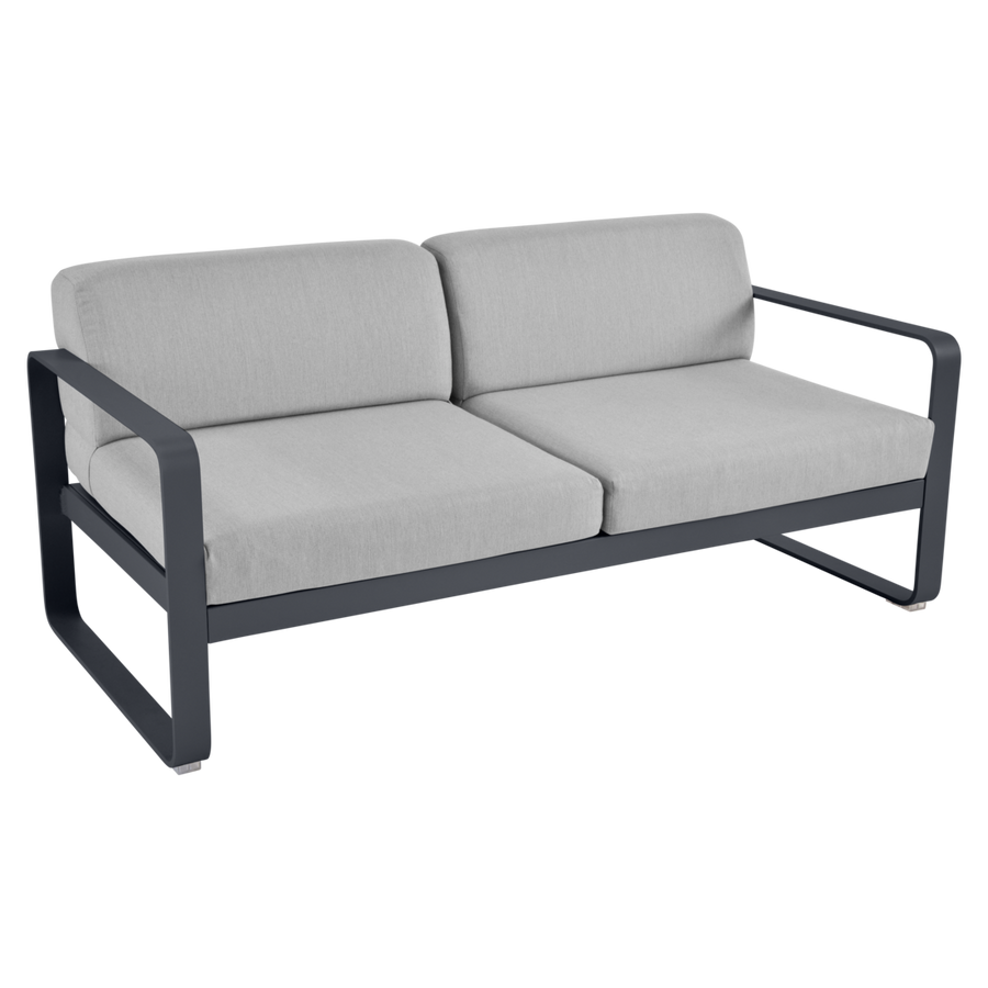 Fermob- Bellevie 2 Seater Sofa - Flannel Grey Cushions