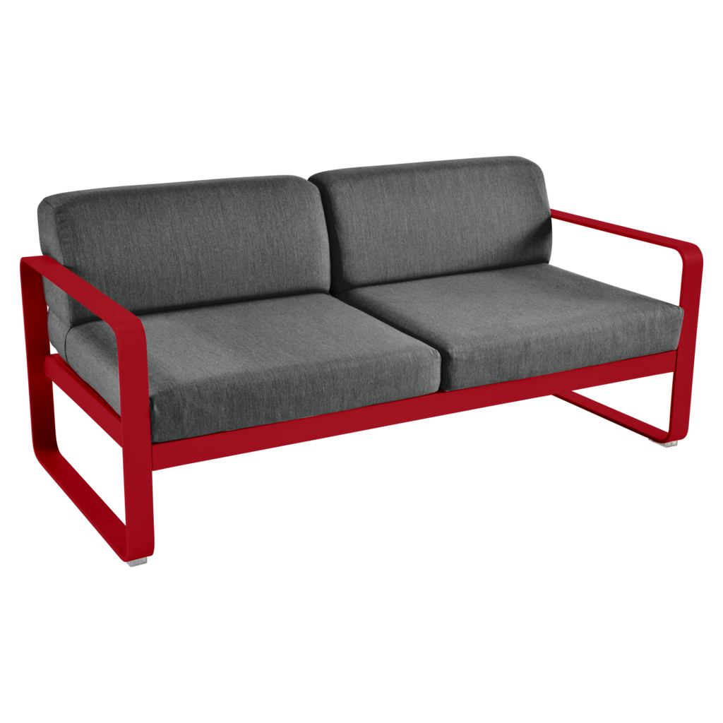 Fermob- Bellevie 2 Seater Sofa - Graphite Grey Cushions