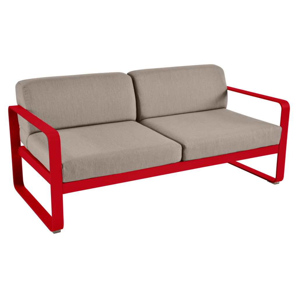 Fermob- Bellevie 2 Seater Sofa - Grey Taupe Cushions
