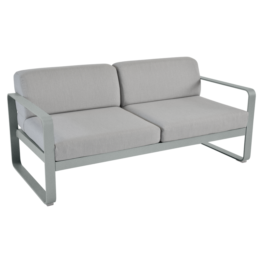 Fermob- Bellevie 2 Seater Sofa - Flannel Grey Cushions