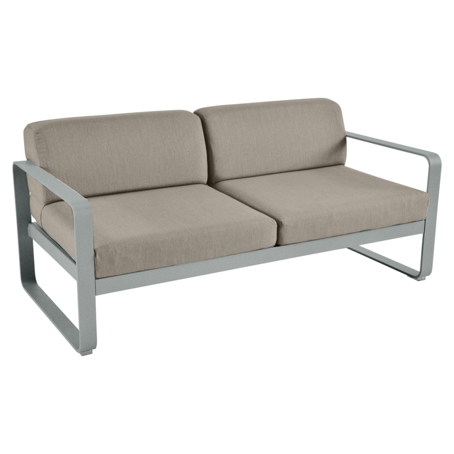 Fermob- Bellevie 2 Seater Sofa - Grey Taupe Cushions