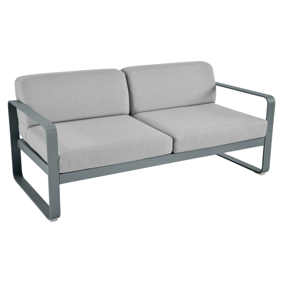 Fermob- Bellevie 2 Seater Sofa - Flannel Grey Cushions
