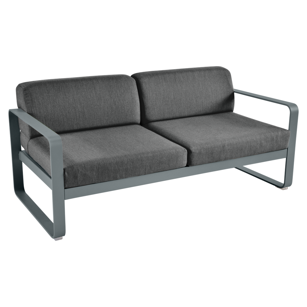 Fermob- Bellevie 2 Seater Sofa - Graphite Grey Cushions