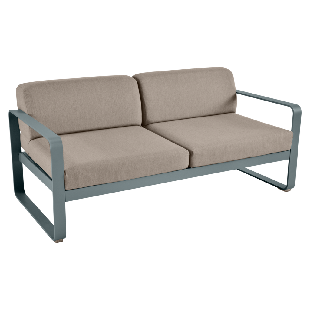 Fermob- Bellevie 2 Seater Sofa - Grey Taupe Cushions