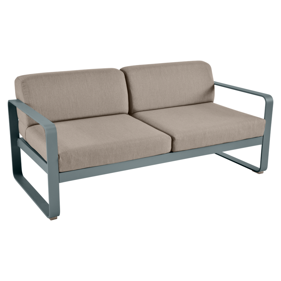 Fermob- Bellevie 2 Seater Sofa - Grey Taupe Cushions