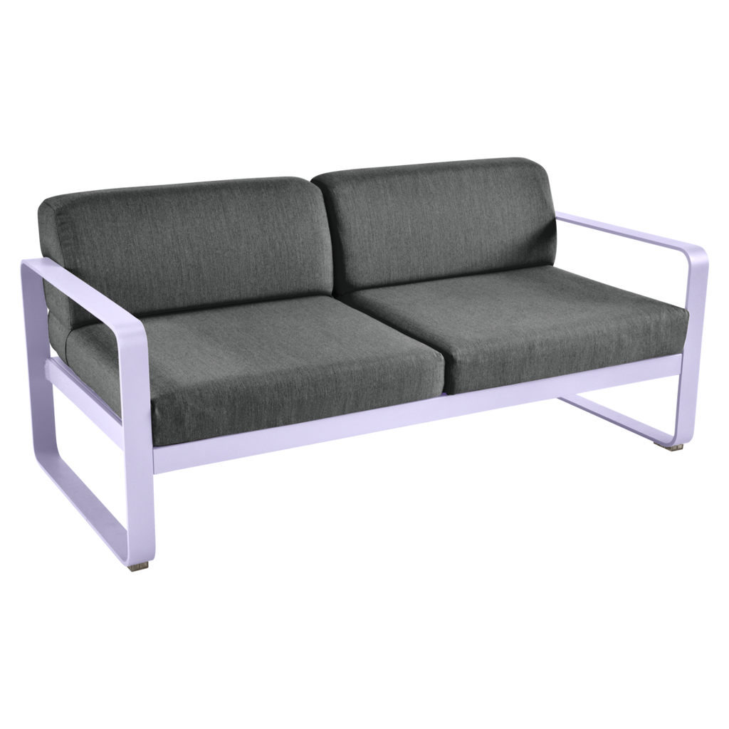 Fermob- Bellevie 2 Seater Sofa - Graphite Grey Cushions
