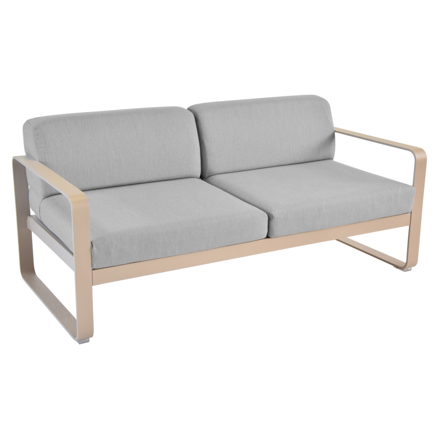 Fermob- Bellevie 2 Seater Sofa - Flannel Grey Cushions