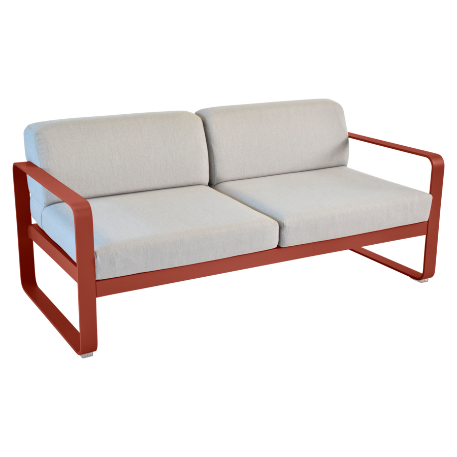 Fermob- Bellevie 2 Seater Sofa - Flannel Grey Cushions