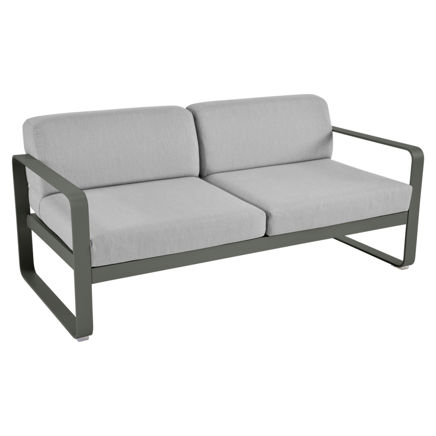 Fermob- Bellevie 2 Seater Sofa - Flannel Grey Cushions