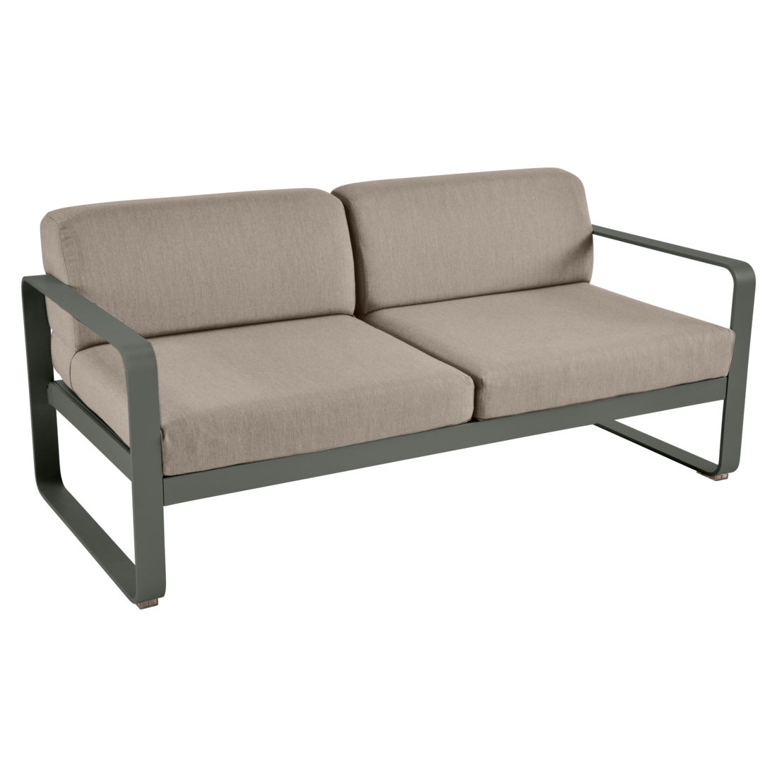Fermob- Bellevie 2 Seater Sofa - Grey Taupe Cushions