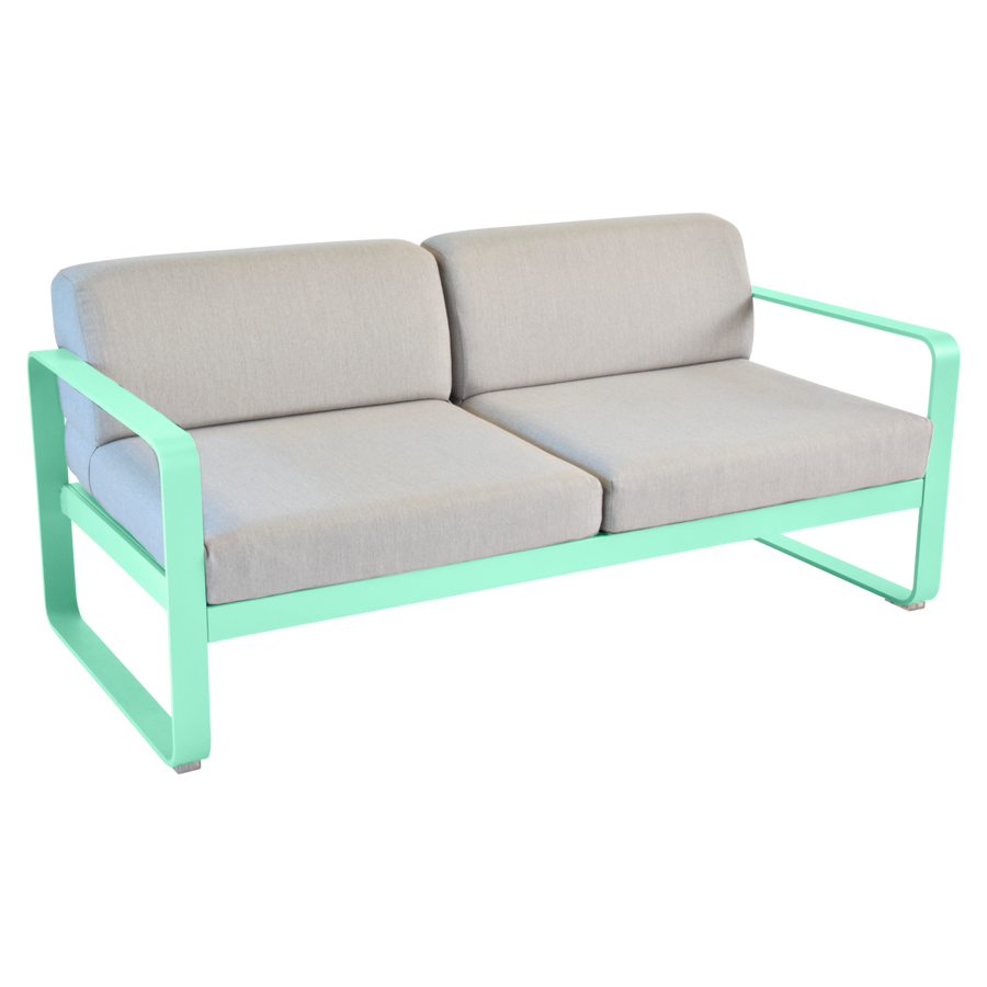 Fermob- Bellevie 2 Seater Sofa - Flannel Grey Cushions