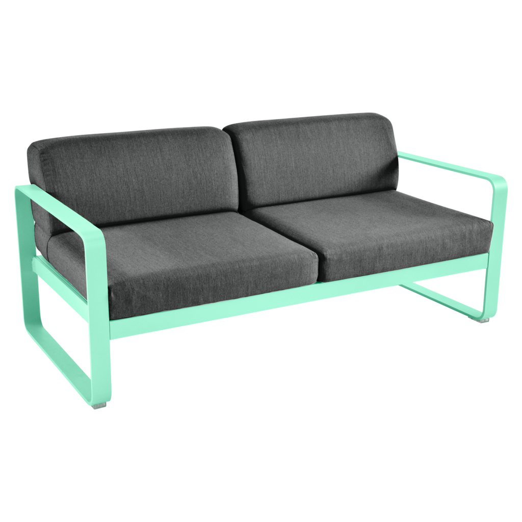 Fermob- Bellevie 2 Seater Sofa - Graphite Grey Cushions