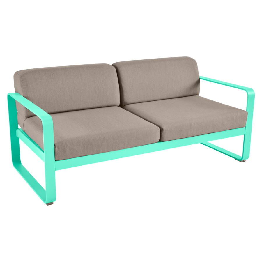 Fermob- Bellevie 2 Seater Sofa - Grey Taupe Cushions