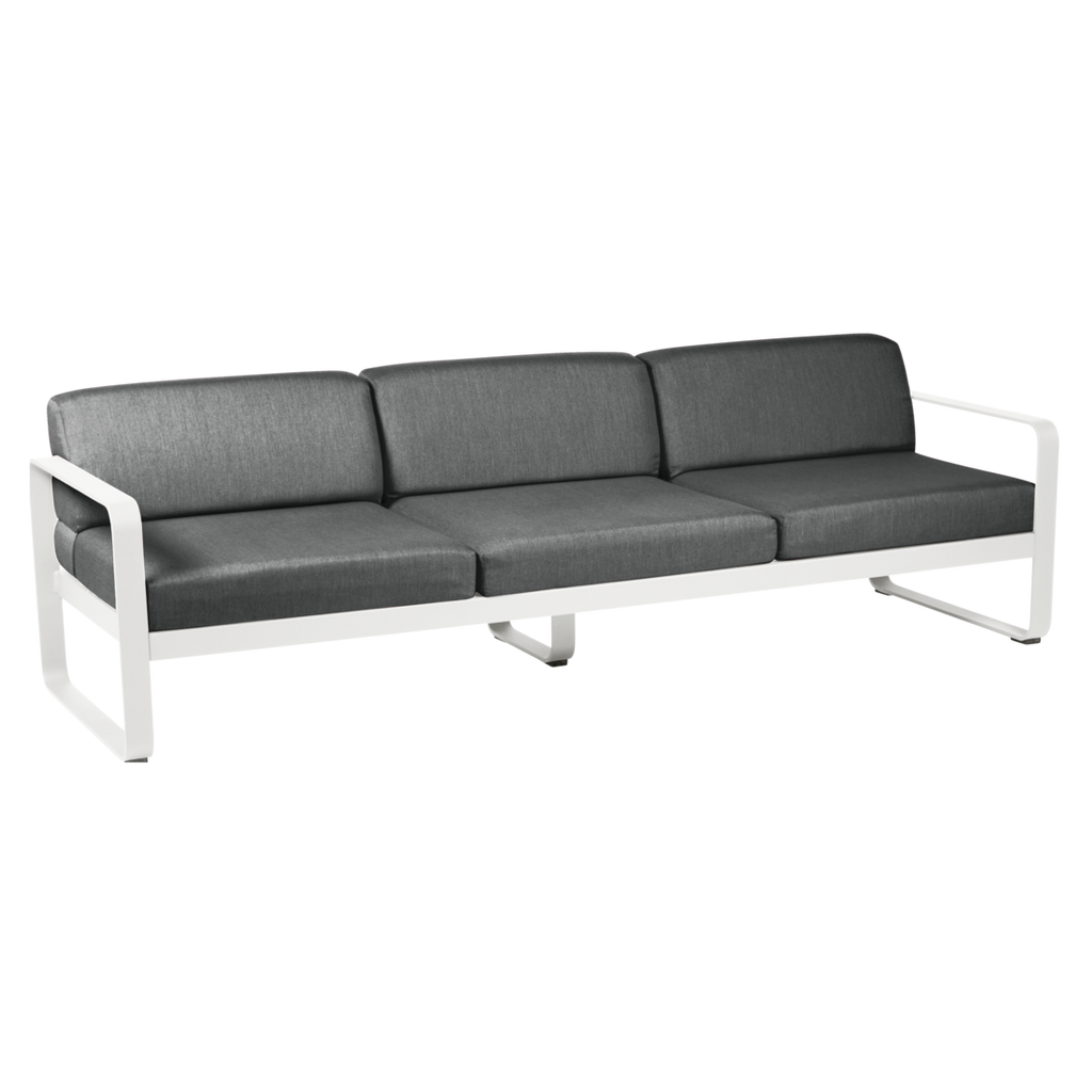 Fermob- Bellevie 3 Seater Sofa - Graphite Grey Cushions