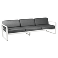 Fermob- Bellevie 3 Seater Sofa - Graphite Grey Cushions