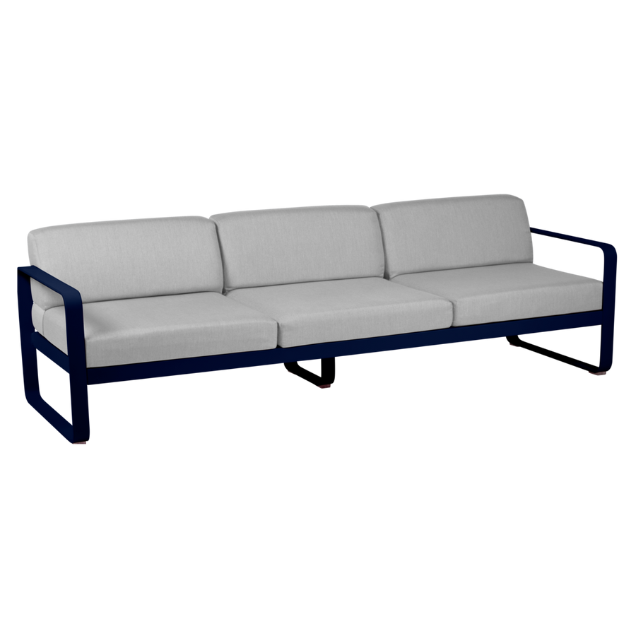 Fermob- Bellevie 3 Seater Sofa - Flannel Grey Cushions