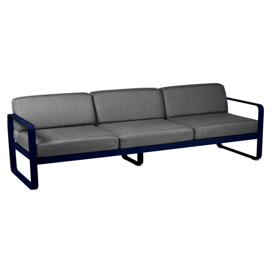 Fermob- Bellevie 3 Seater Sofa - Graphite Grey Cushions