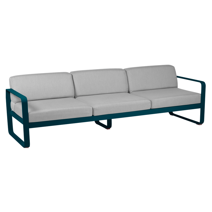 Fermob- Bellevie 3 Seater Sofa - Flannel Grey Cushions