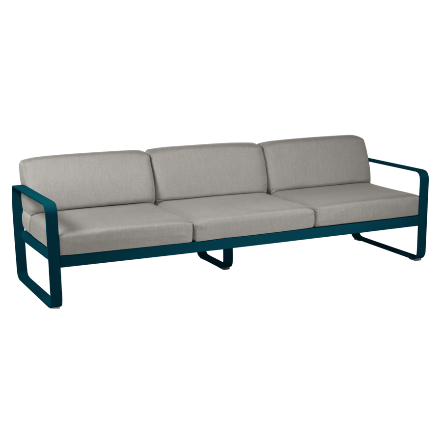 Fermob- Bellevie 3 Seater Sofa - Grey Taupe Cushions
