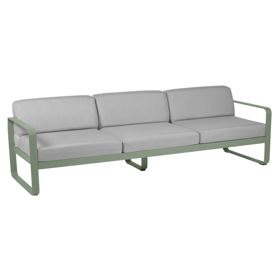 Fermob- Bellevie 3 Seater Sofa - Flannel Grey Cushions